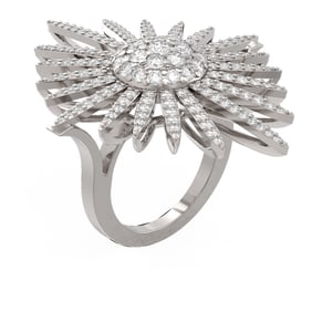 3.1 ctw Diamond Ring 18K White Gold
