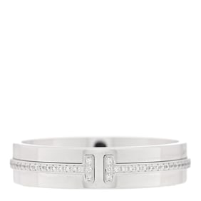 Tiffany 18K White Gold Diamond Wide