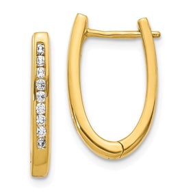 14k Yellow Gold .243ct Diamond Horseshoe