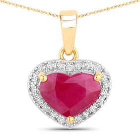 2.08 CT Genuine Ruby and White