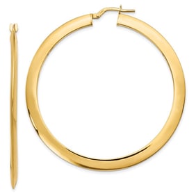 14K Polished Hoop Earrings - 55
