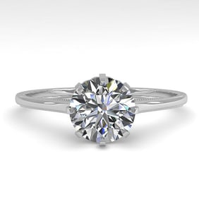 1.01 ctw Certified VS/SI Diamond Engagment Ring 18k White Gold