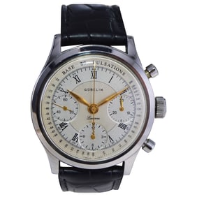 Gubelin Stainless Steel Valjoux 72 Chronograph
