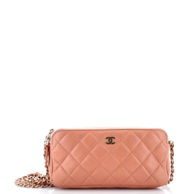 Chanel Double Zip Clutch with Chain