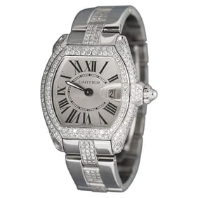 Cartier Roadster Stainless Steel Diamond Case