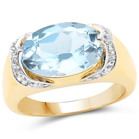 6.56 CT Genuine Blue Topaz and