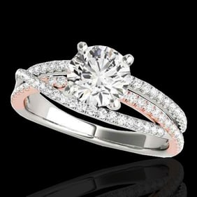 1.65 ctw Certified Diamond Solitaire Ring 10k 2Tone Gold