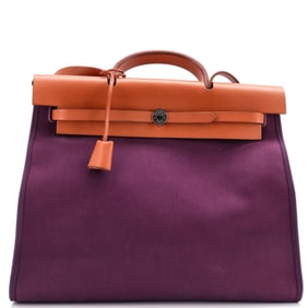 Hermes Herbag Zip Leather and Toile