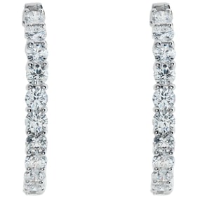 Diamonds Inside-Out Hoop Earrings, Approx. 5.50