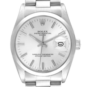 Rolex Date Stainless Steel Silver Dial