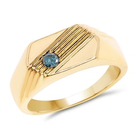 0.12 CT Genuine Blue Diamond 14K