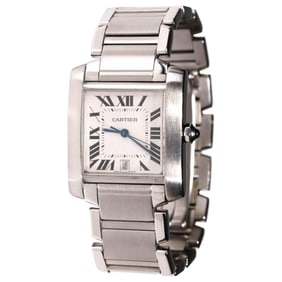 Cartier Stainless Steel Tank 2302 Francaise