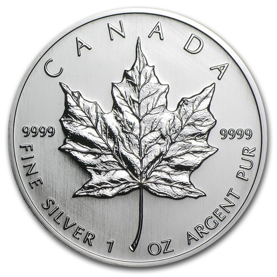 2005 Canada 1 oz Silver Maple: 2005 Canada 1 oz Silver Maple Leaf BU SKU no: RBJ11163;Year: 2005;Grade: Brilliant Unc;Grade Service: None;Denomination: 5 Dollars;Mint Mark: RCM (Not Shown);Metal Content: 1 troy oz;Purity: .9999;Thi