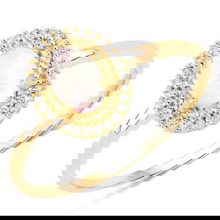 0.35 CT Genuine Ethiopian Opal and: 0.35 CT Genuine Ethiopian Opal and White Diamond 14K Yellow Gold Ring Stone Details: Ethiopian Opal Item Type: Ring Subcategory: Opal Gross Wt: 1.50 Gemstone Wt: 0.27 ctw Diamond Wt: 0.08 ctw