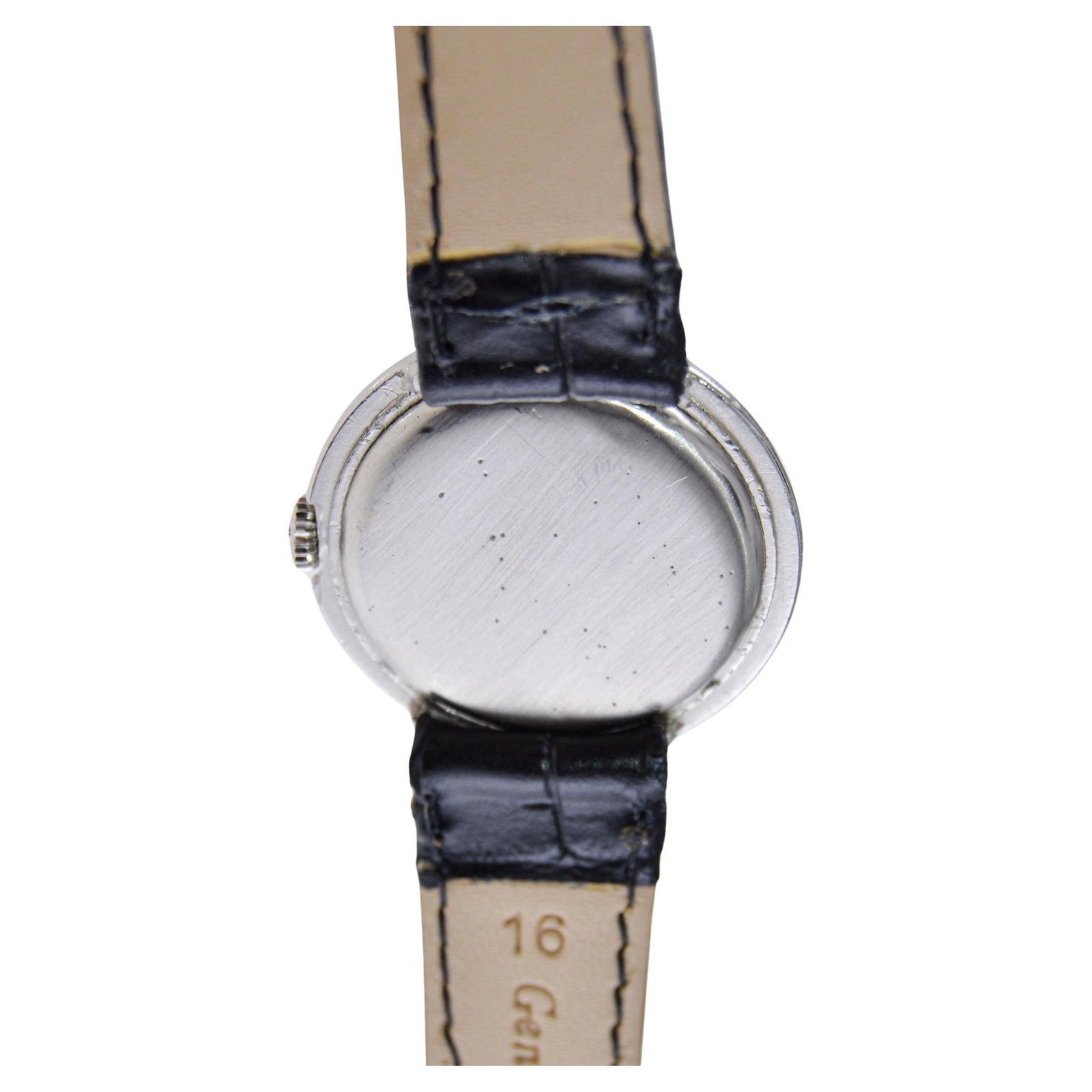 J.W Benson White Gold-Filled Watch circa: J.W Benson White Gold-Filled Watch circa 1930s with Kiln Fired Enamel Dial Brand: J.W. Benson Case Material: Gold-filled Movement: Manual Wind Style: Art Deco Place of Origin: England Period: 1930