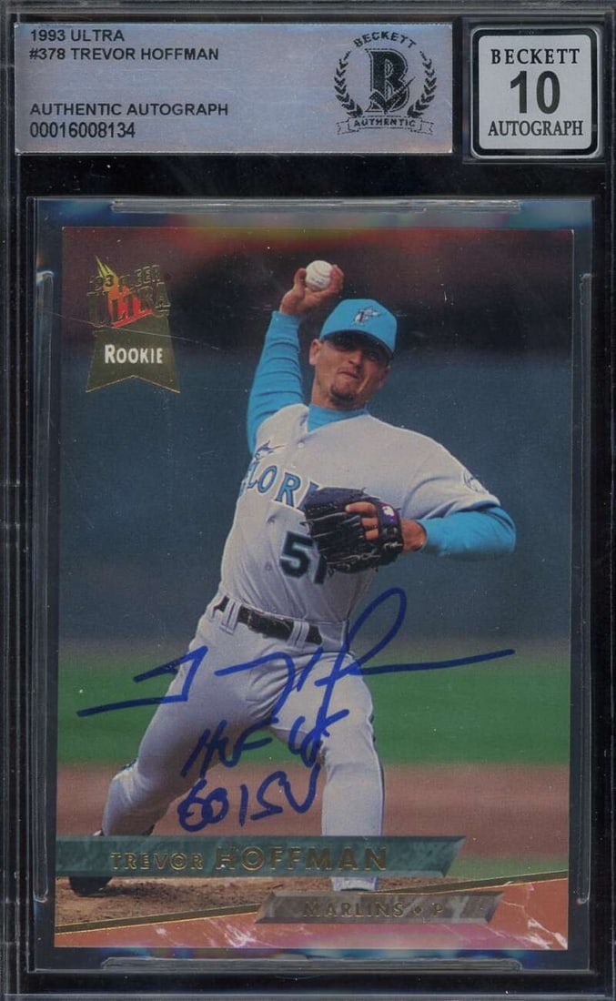trevor hoffman GEM mint 10 beckett: trevor hoffman GEM mint 10 beckett BAS signed 1993 ultra fleer rookie autograph Trevor Hoffman Gem Mint 10 Beckett BAS Signed 1993 Ultra Fleer Rookie Autograph SKU no: RBJ8304117350488 Guidelines for