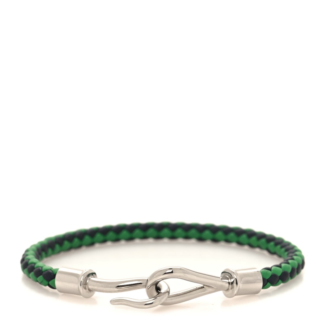 Hermes Swift Jumbo Hook Bracelet T2: Hermes Swift Jumbo Hook Bracelet T2 Navy Menthe Brand: HERMES Condition: Excellent Condition Details: Hardware: Faint scratch(es), , Pouch, Due to grading limitations imposed by mounted stones, all gr