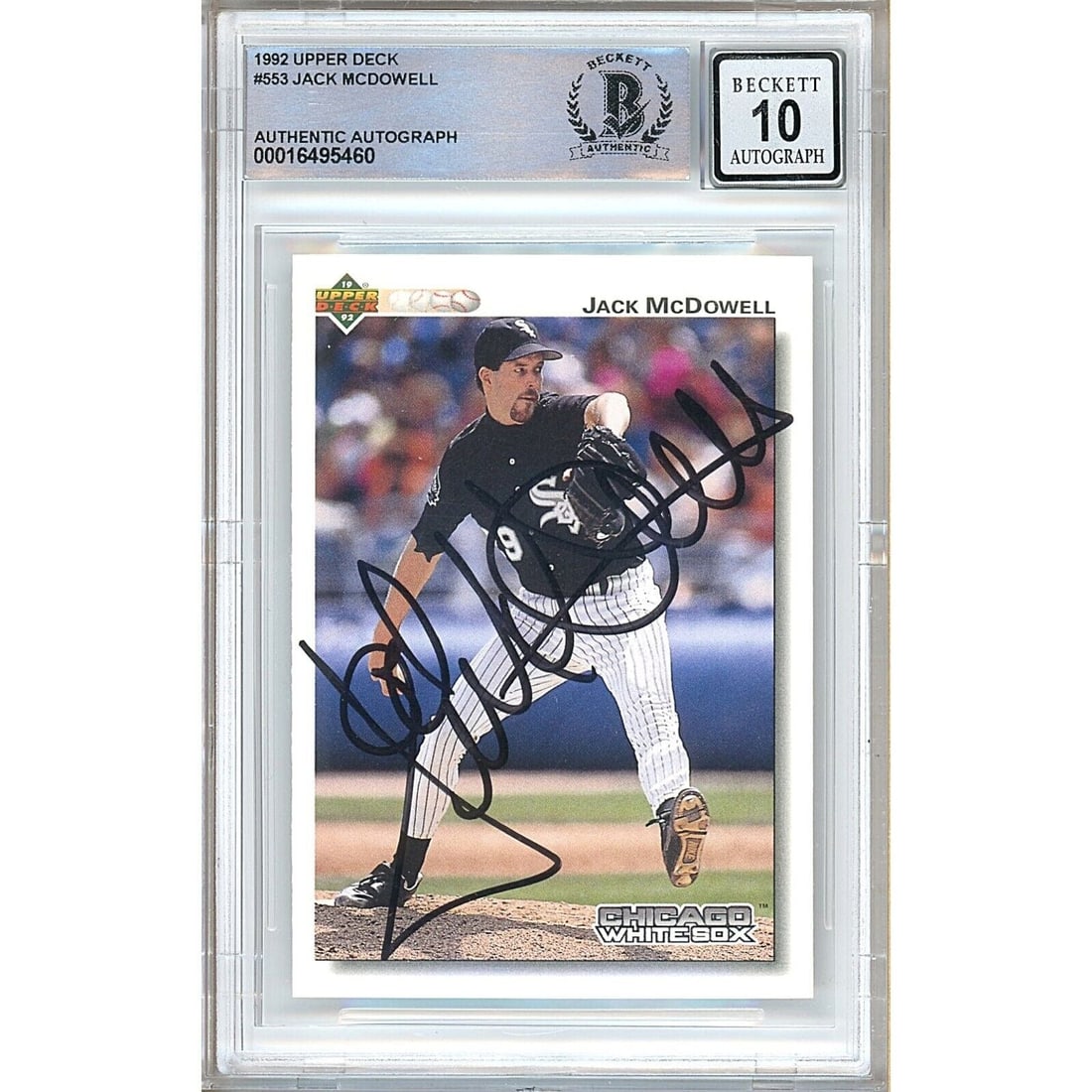 jack mcdowell chicago white sox signed: jack mcdowell chicago white sox signed 1992 upper deck card BGS auto 10 graded slab This 1992 Upper Deck Jack McDowell autographed baseball card is a must-have for Chicago White Sox fans. Authenticate