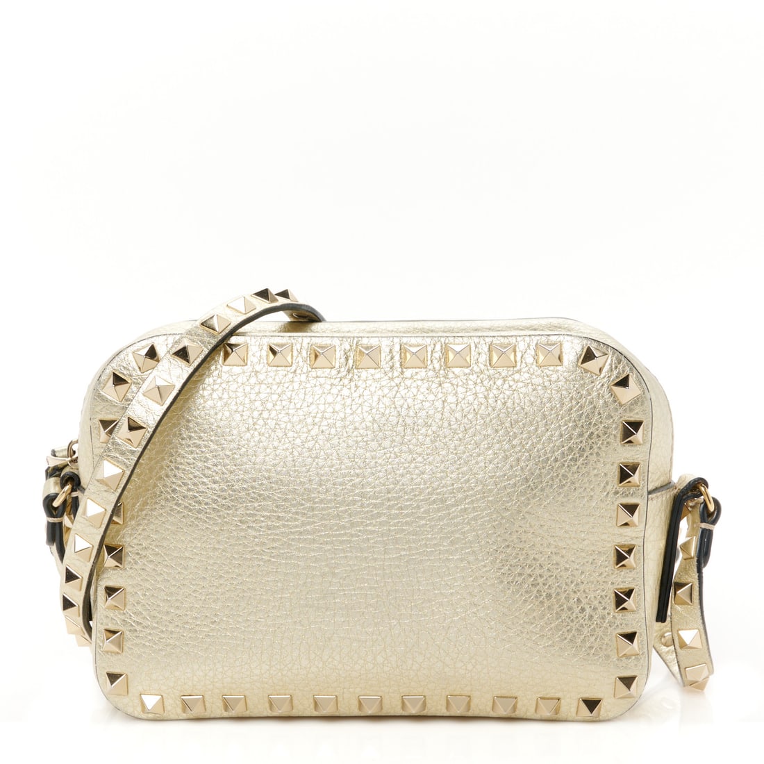 Valentino Garavani Metallic Pebbled Calfskin Rockstud - May