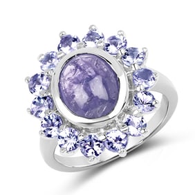 3.76 CT Genuine Tanzanite 14K White
