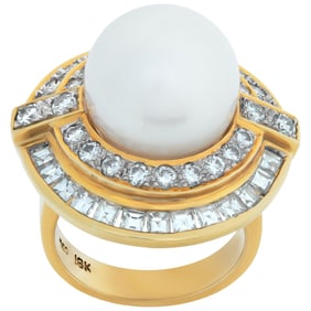 Diamonds & South Sea Pearl 14.5