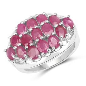 3.00 CT Genuine Ruby 14K White