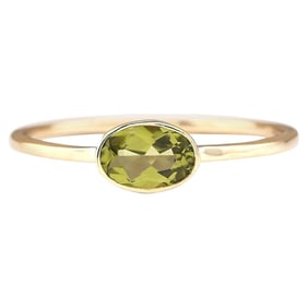 Peridot Ring 14K Yellow Gold
