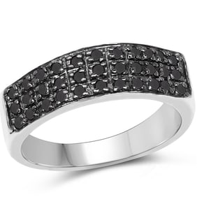 0.35 CT Genuine Black Diamond 14K