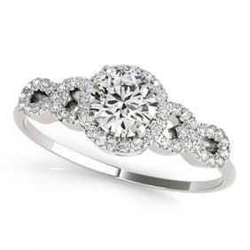 1.08 ctw Certified VS/SI Diamond Ring 18k White Gold
