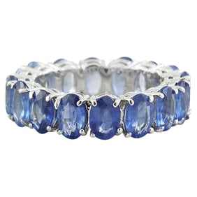 Sapphire Eternity Ring 14K White Gold