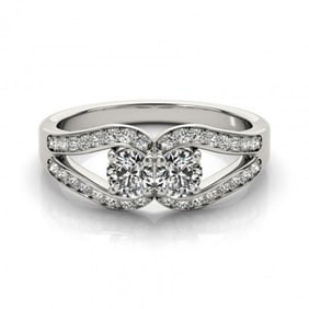 1.35 ctw VS/SI Diamond 2 Stone 2 Stone Ring 18k White Gold