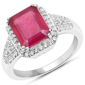 4.55 CT Glass Filled Ruby and