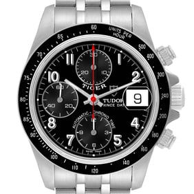 Tudor Tiger Chronograph Black Dial Steel