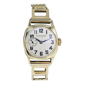 Hamilton 14Kt. Gold Cushion Shaped Watch