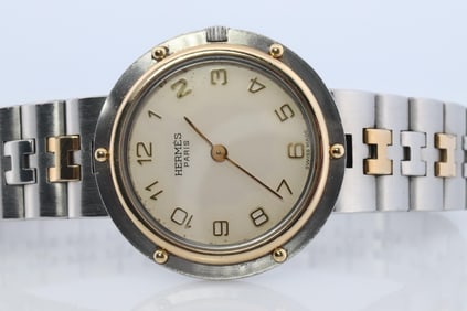 Genuine HERMES Olympia SS 30mm Round