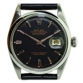 Rolex Steel Oyster Perpetual Datejust Carbonized,