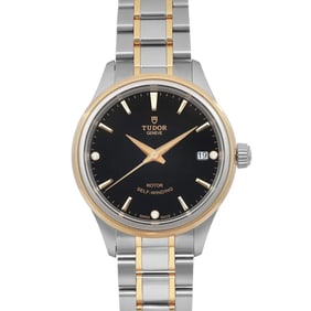 Tudor Style 34mm Gold Steel Black