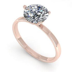 1.51 ctw Certified VS/SI Diamond Engagment Ring Martini 18k Rose Gold