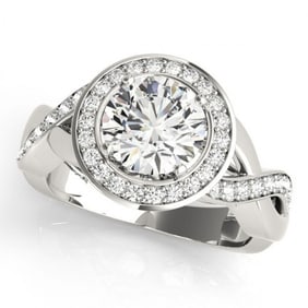 2 ctw Certified VS/SI Diamond Halo Ring 18k White Gold