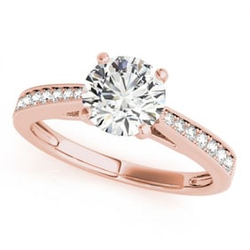 0.75 ctw Certified VS/SI Diamond Ring 18k Rose Gold