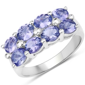 2.64 CT Genuine Tanzanite 14K White