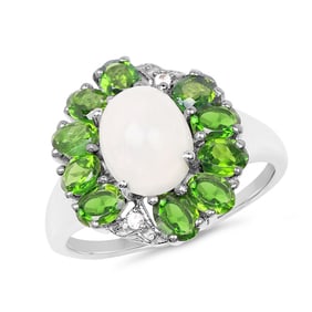 2.93 CT Genuine Ethiopian Opal, Chrome