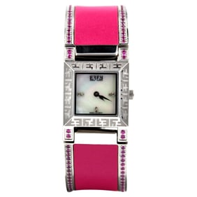 Pink Sapphire & Diamond Pave Dial