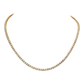 Classic and elegant diamond riviere necklace
