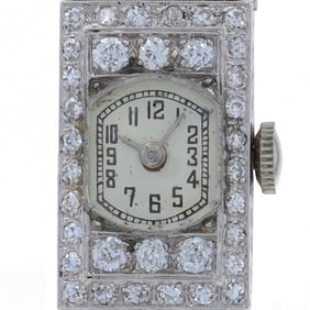 Platinum Diamond Art Deco Ladies Watch
