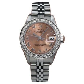 Rolex Datejust Salmon Roman Dial Diamond
