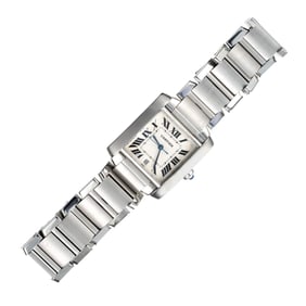 Cartier Stainless Steel Tank Francaise Wristwatch