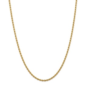 14k 2.75 mm Diamond-cut Rope Chain