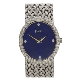 Piaget 9821D3 18k White Gold Lapis