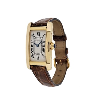 Cartier Tank Americane Mm Ladies 18k;